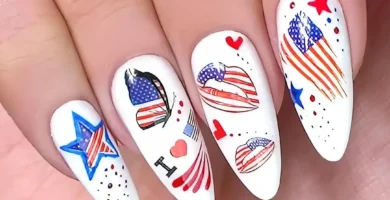 Patriotic nail designs for a stunning 4th of July look, featuring red, white, and blue themes with creative patterns and festive accents